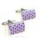 Silver with Purple and Pink Squares Cufflinks1.jpg